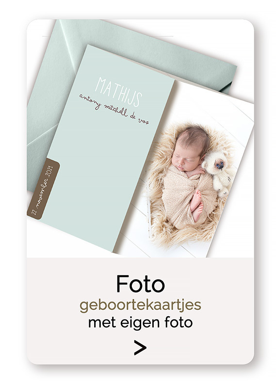 Fotogeboortekaartjes met eigen foto