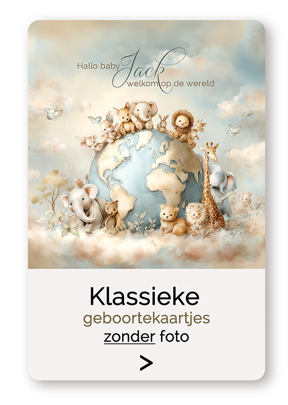 Geboortekaartjes zonder foto