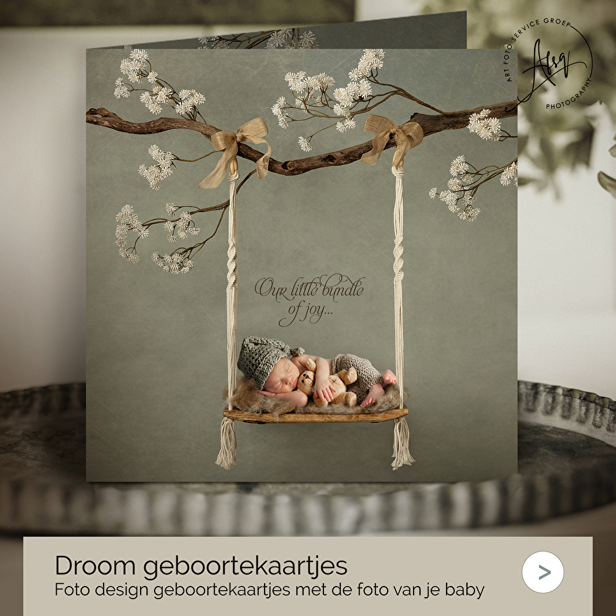 Droom geboortekaartjes met eigen foto