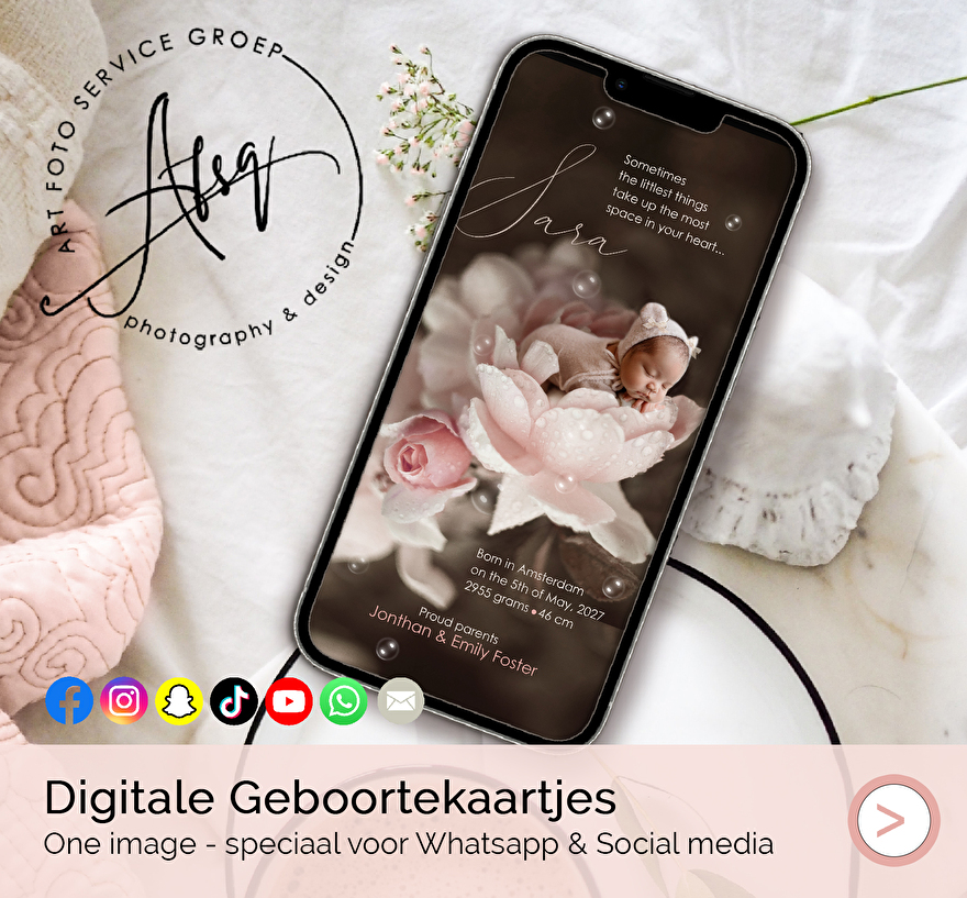 Geboortekaartjesdigitaal voor social media