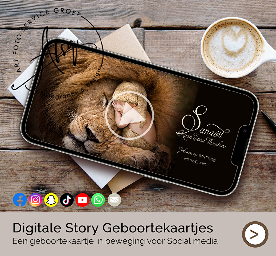 Geboortekaart filmpjes voor social media