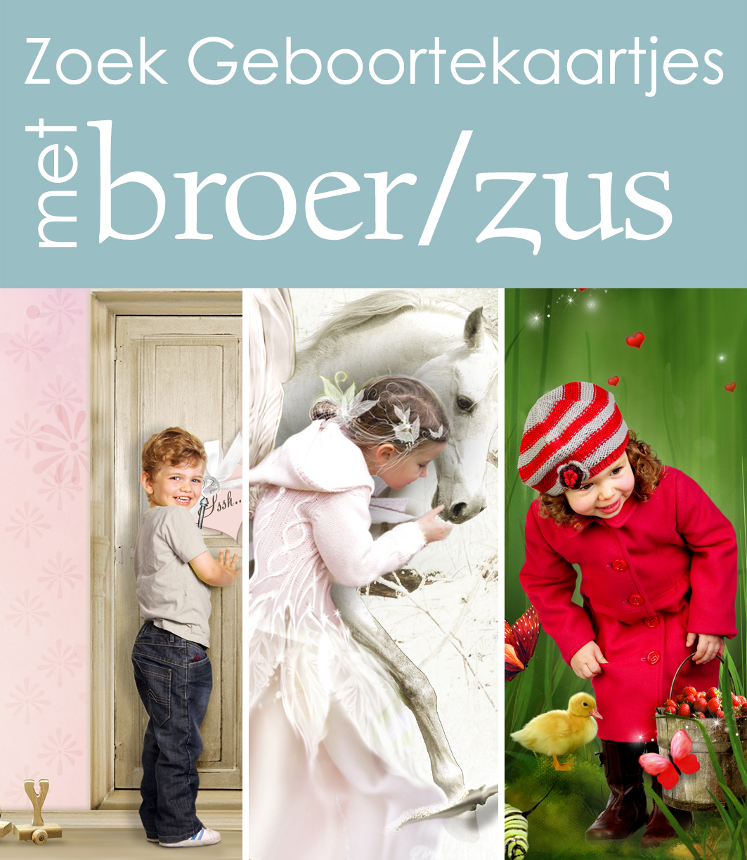 Zoek geboortekaartjes met broer(tjes)/zus(jes)