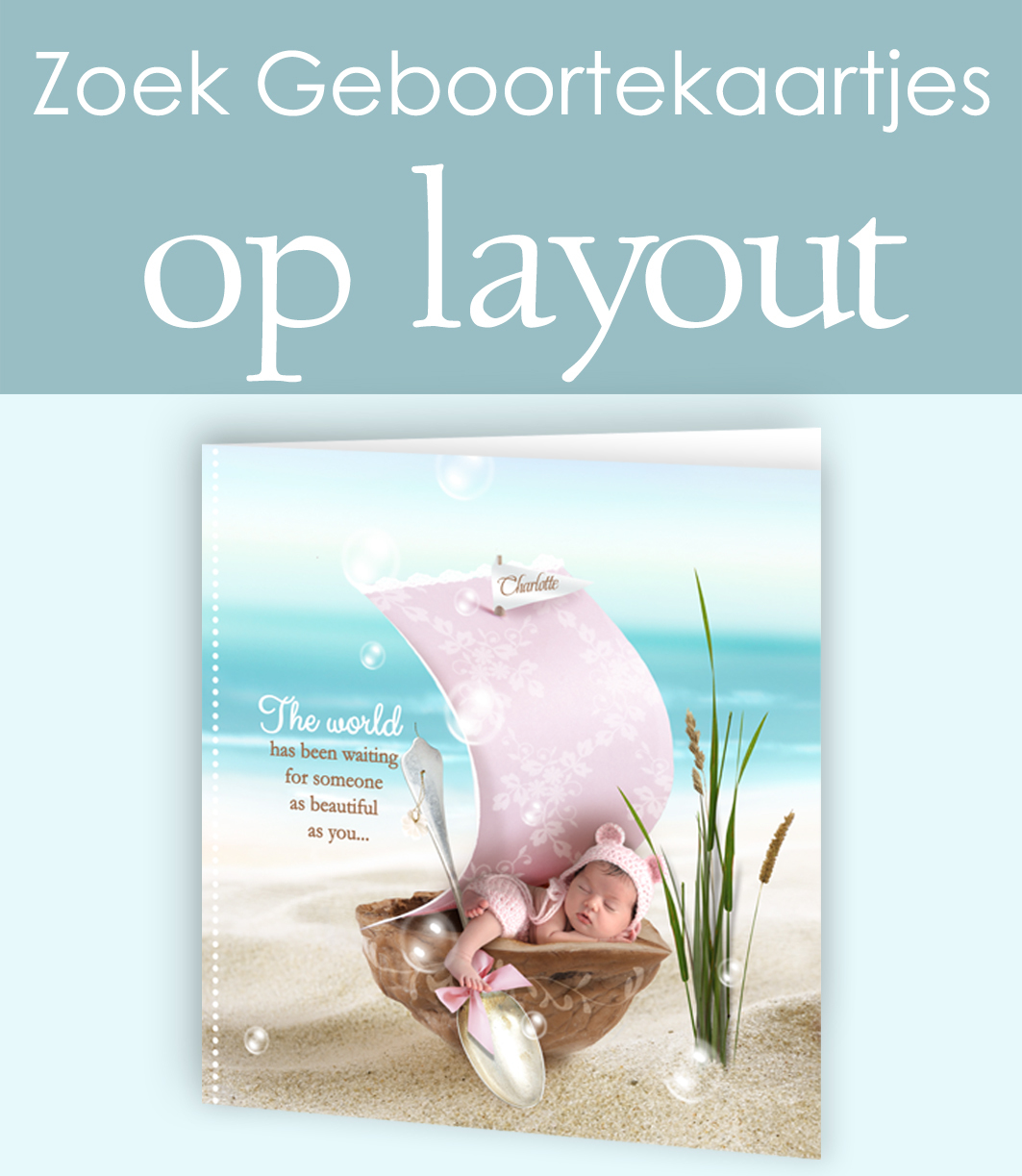 Zoek geboortekaartjes op layout