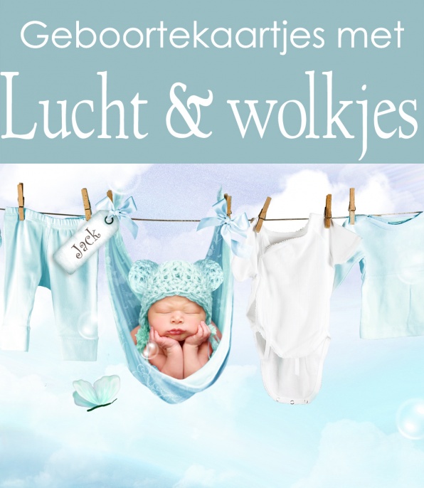 Geboortekaartjes met wolkjes