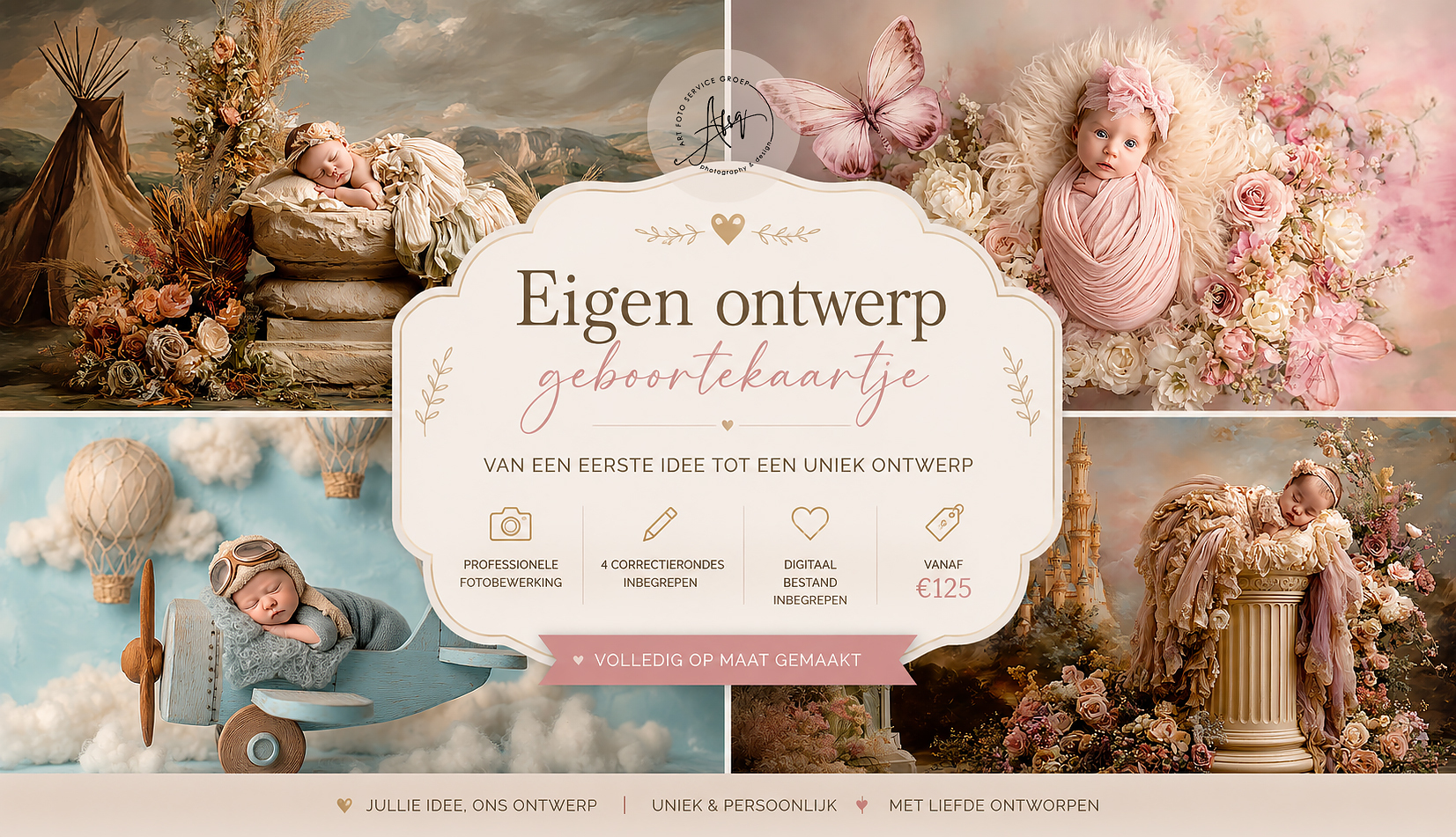 Eigen ontwerp geboortekaartje 
