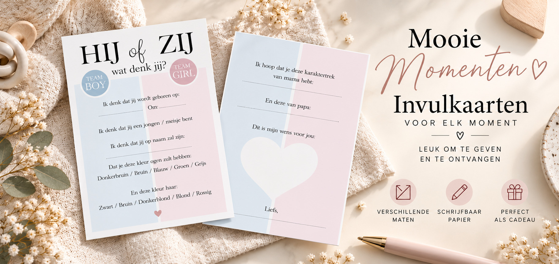 invulkaartren babyshower