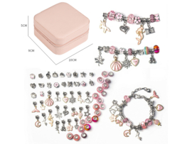 DIY armbanden set 66 delig met sieraden opberg box