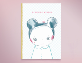 Muis Illustratie BIRTHDAY WISHES PHILOU wenskaart