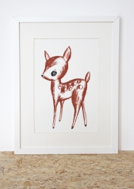 Hertje Illustratie DEER FROM THE FOREST zeefdruk in oplage - A4 formaat