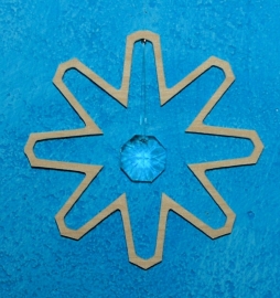 Crystal pendant 'Snowflake' (6 pieces)