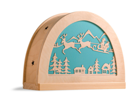Silhouette Santa Sleigh