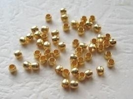 knijpkraal 2mm goudkleur (100 stuks)