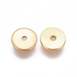 schijfje goudkleur 6 x 0.8 mm (RVS)