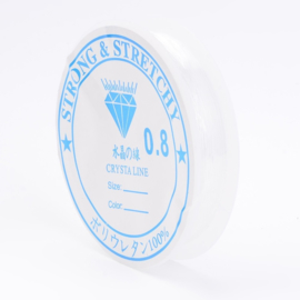 elastisch transparant nylondraad 0,8 mm