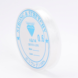 elastisch transparant nylondraad 0,6 mm