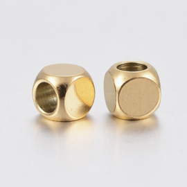 vierkant goudkleur 3 x 3 mm (RVS)