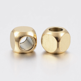 vierkant goudkleur 2 x 2 mm (RVS)