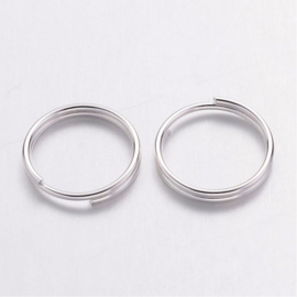 jumpring double loop 10mm zilverkleur