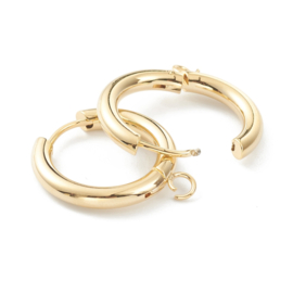 ronde oorhaken met oogje(RVS)