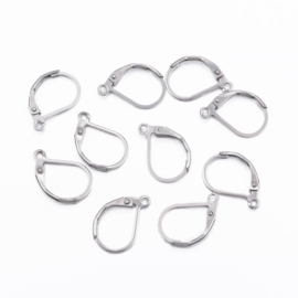 levervormige oorhaken 16 x 10 mm