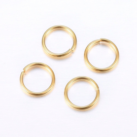 jumprings 10 mm 1.0 mm dik (RVS)