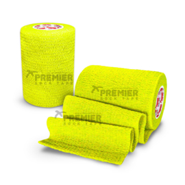 5 rollen Premier Socktape PRO WRAP 7.5 cm neon geel