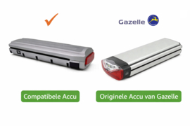 Gazelle Innergy Compatible fietsaccu 36V 11,4Ah 416Wh - 998002309 / 998002304 Goud