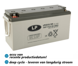 Cyclische Gel Accu 12V 140Ah LPCG12-140 / 483x170x239/239 +L