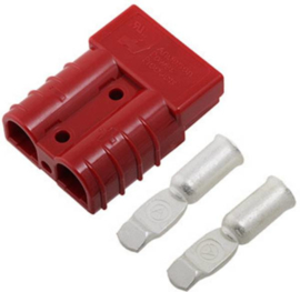 Anderson SB50 connector rood met contacten voor AWG12-10 ~6mm²