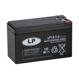 Landport LP12-7 VRLA AGM 12V 7Ah VdS T1 accu / 151x65x94/99 mm