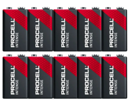 Duracell Procell Alkaline Intense Power LR61 9 Volt batterijen MN1606 9V 10 st. (Box)