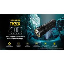 Nitecore TM20K Tactische Zaklamp Oplaadbaar 20000 lumen