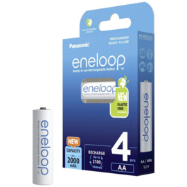 Oplaadbare Panasonic Eneloop AA Batterij 2000mAh 1,2V blister 4 stuks