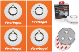 FireAngel koppelbare Rookmelder met Wisafe2 WST-630 / 4-pack + magneet bevestigingen
