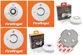 FireAngel Rookmelder 2-pack + hittemelder + magnetische bevestigingen
