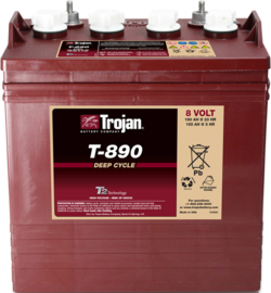 Trojan Deep Cycle Accu T-890 ELPT 8V 190Ah (20hr) 264x181x276mm T890