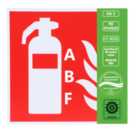Brandblusser schuim brandklasse ABF 9 liter MED