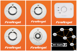 FireAngel koppelbare Rookmelder WST630 / 3-pack + CO-melder + Hittemelder met Wisafe2