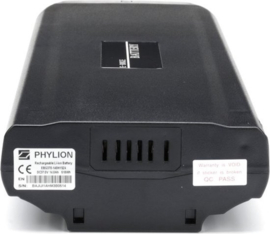 Phylion XH370-14J (WALL-ES) 37V 14,5Ah 522Wh 2-polig (Lotus stekker) met achterlicht NON SMART / SMART