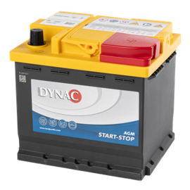 Dynac AGM Start Stop Auto Accu 12V 50Ah 540CCA +R type M55090 / 208x174x190mm