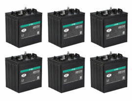 Set 6x LP Deep Cycle Accu LP 105 6V 225Ah (20hr) 260x180x279,5mm LP105 / mei 2026