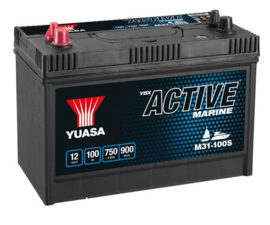 Yuasa M31-100S Semi Tractie Marine Accu 12V 105Ah (20hr) Dubbele Polen 330x172x218mm  5050694030406