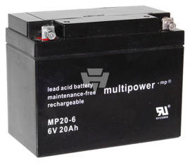 Multipower VRLA AGM Accu 6V 20Ah MP20-6,  157x83x125
