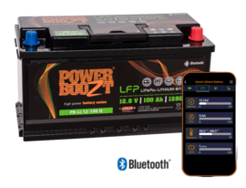 Powerboozt Lithium Accu 12.8V 100 Ah 1280Wh met Bluetooth BP-Li 12-100 D / 353x175x190mm