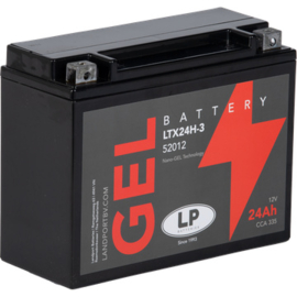LP LTX24H-3 GEL Motor Accu 12V 24Ah 350CCA EN +R 205x87x162mm