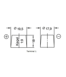 Dynac Marine Accu Onderhoudsvrij 12V 140Ah 760CCA type M64020 DIN 510x188x193mm