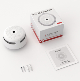 X-Sense 10 jaar compacte draadloze koppelbare rookmelder XS01-W detecteert rook Multipack