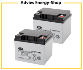 Set 2x Scootmobiel AGM Accu 12V 50Ah / 198x166x169mm