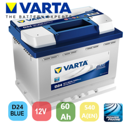 Varta Auto Accu Blue Dynamic D24 12V 60Ah 540CCA +R / 242x175x190