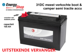 VMF VDC31M Semi Tractie Accu 12V 105Ah (20hr) Dubbele Polen 330x172x218mm 87175245599266